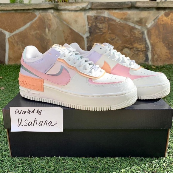 Women’s Nike Air Force 1 shadow sail/ pink orange chalk - Picture 3 of 4